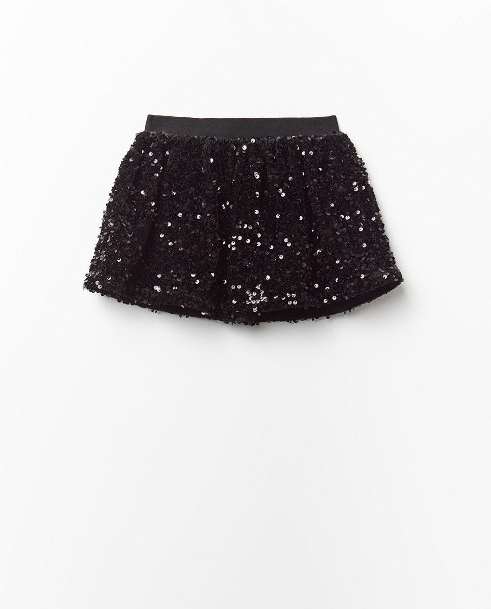 Imagem 0 de Saia com Lantejoulas e em Veludo