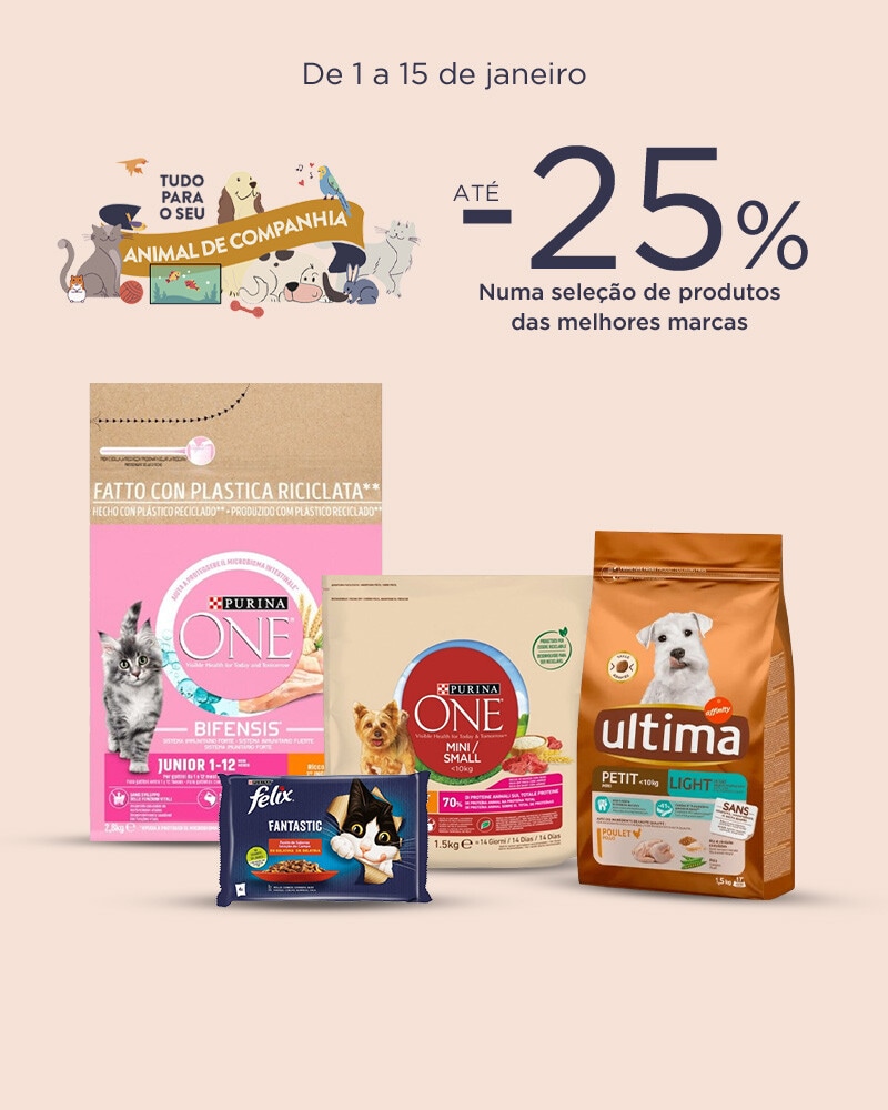 Tudo para o seu Animal de Companhia - de 01 a 15 de Janeiro