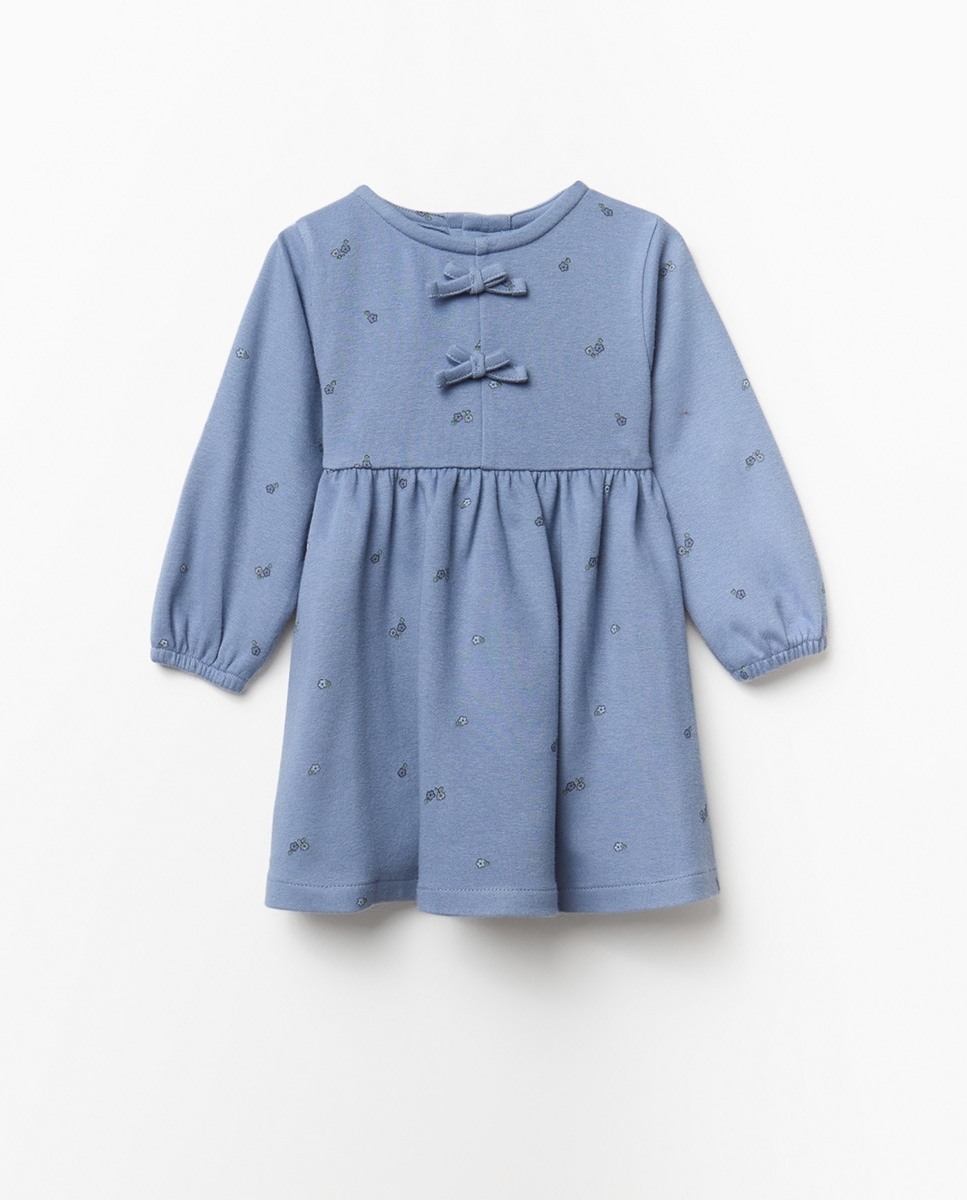 Imagem 0 de Vestido com Padrão Espinha de Peixe e Estampado Floral