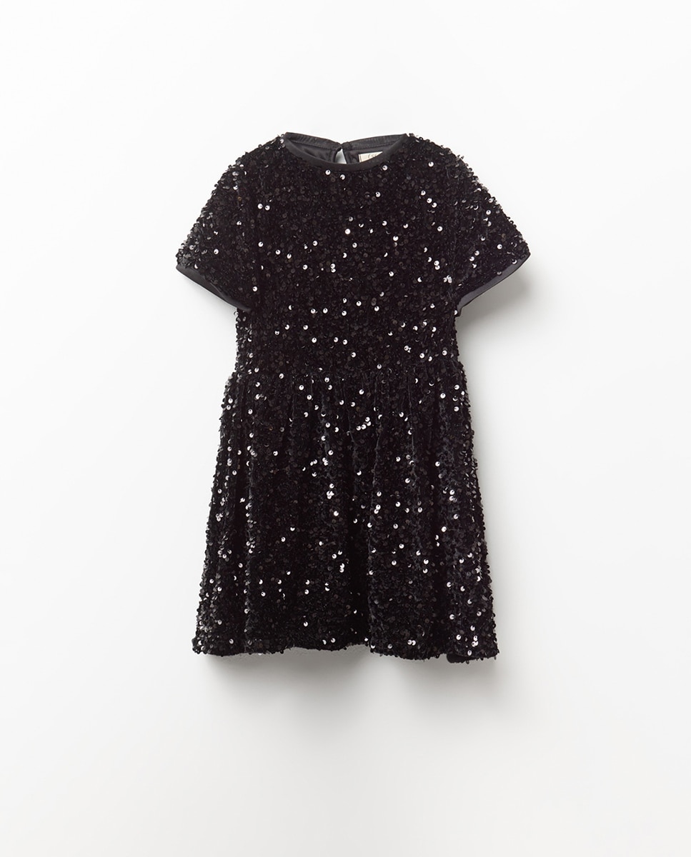 Imagem 0 de Vestido de Veludo com Lantejoulas