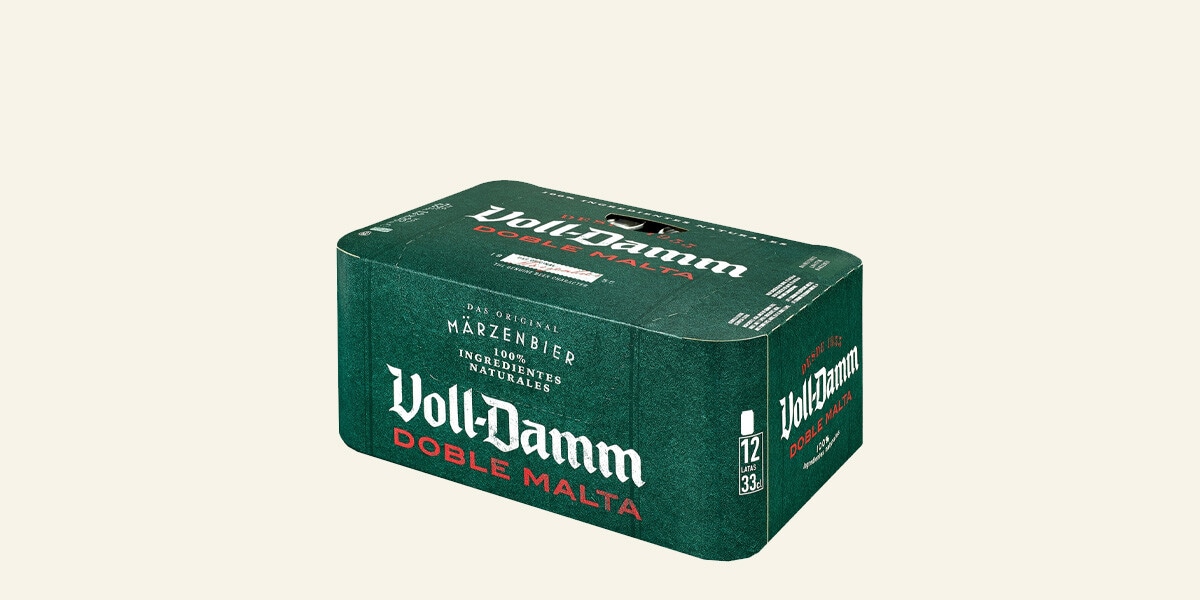 cerveza rubia extra doble malta pack 12 latas 33 cl VOLL DAMM