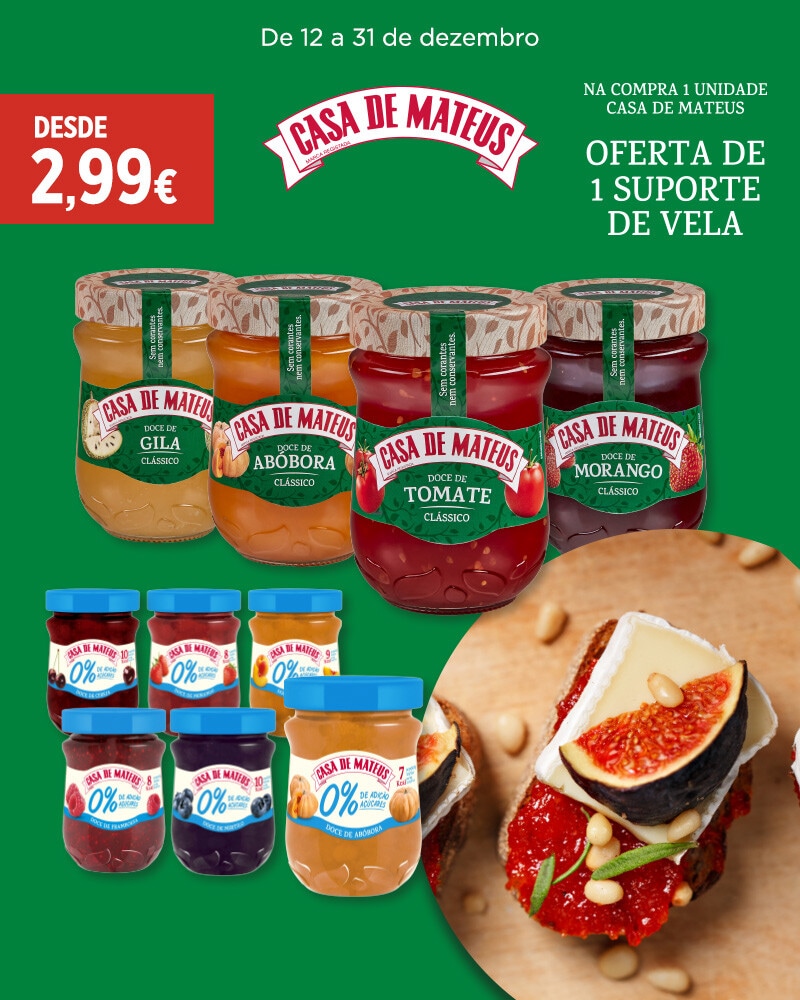 PUB Casa de Mateus - Oferta Suporte de Vela na compra de 1 unidade de Casa de Mateus - 12 a 31 de dezembro