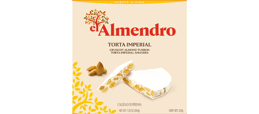 EL ALMENDRO torta de turrón imperial de almendras Calidad Suprema estuche 200 g