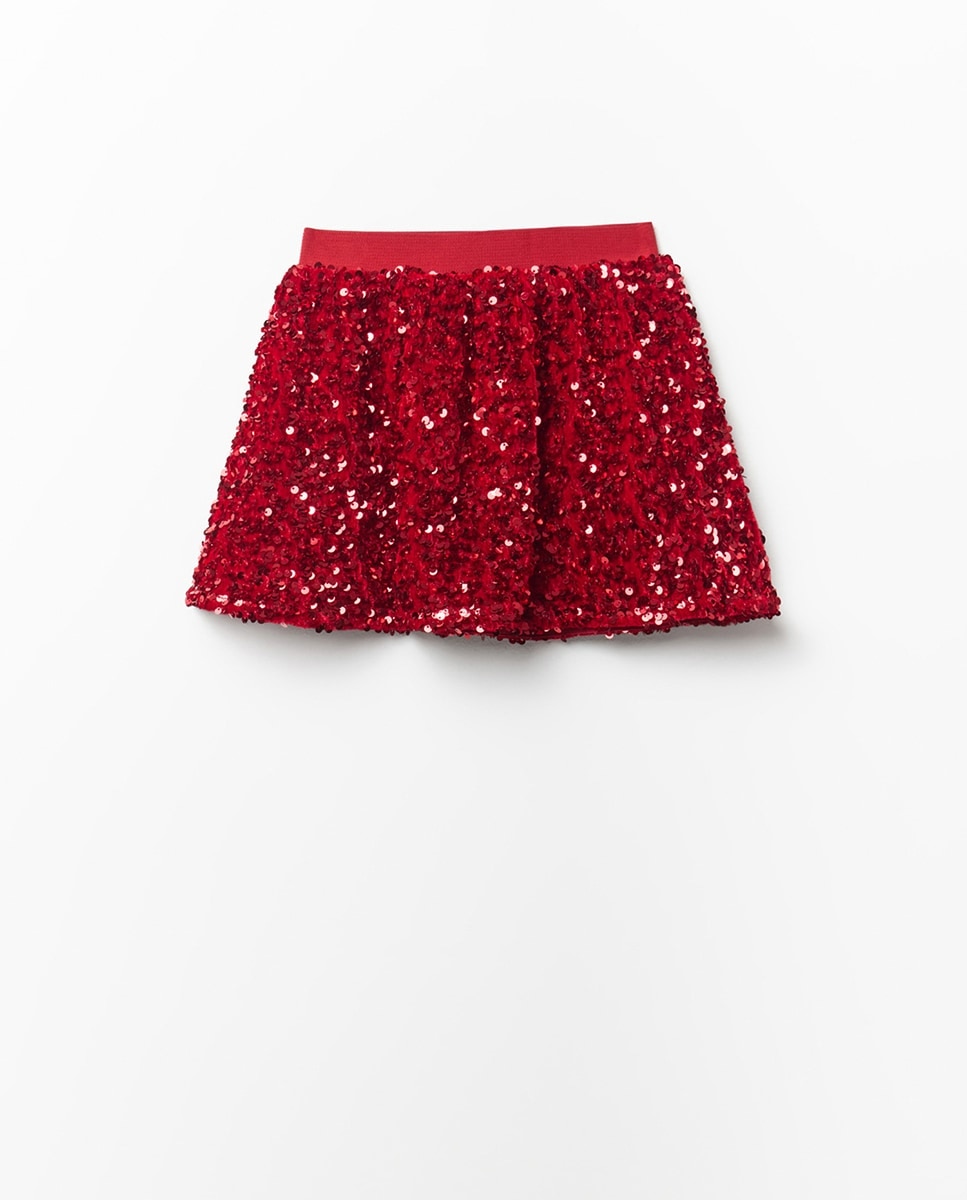 Imagem 0 de Saia com Lantejoulas e em Veludo
