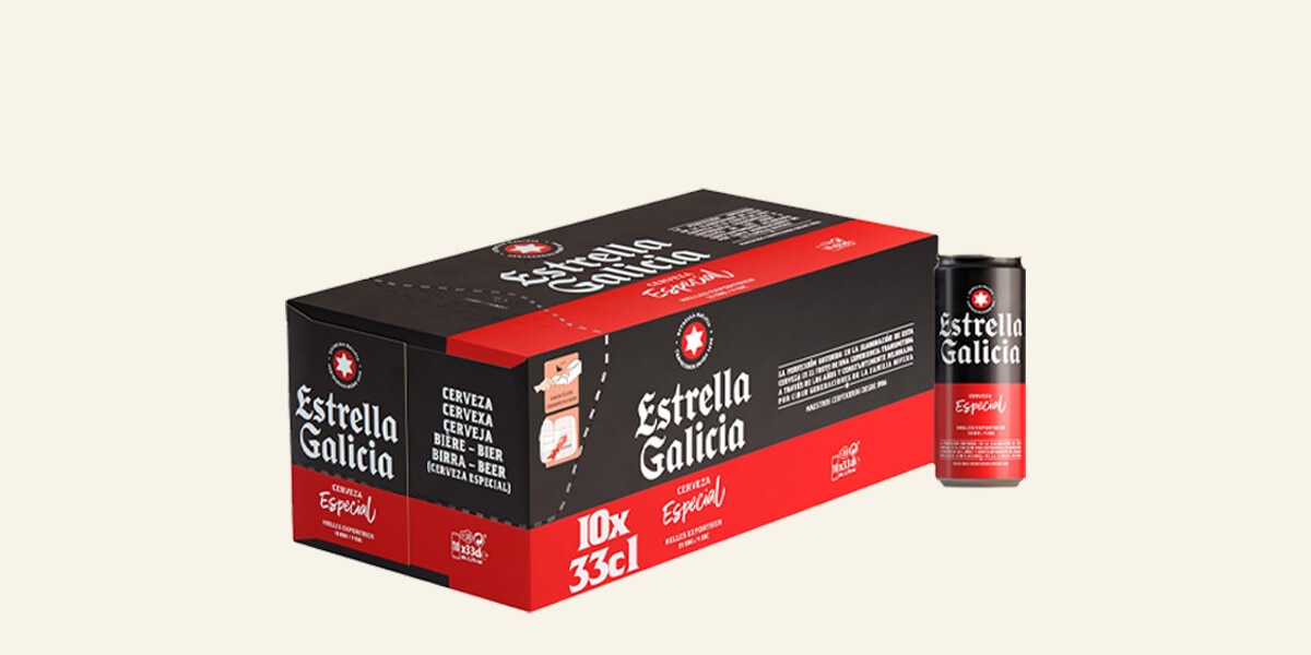 Cerveza rubia especial pack 10x33 cl ESTRELLA GALICIA