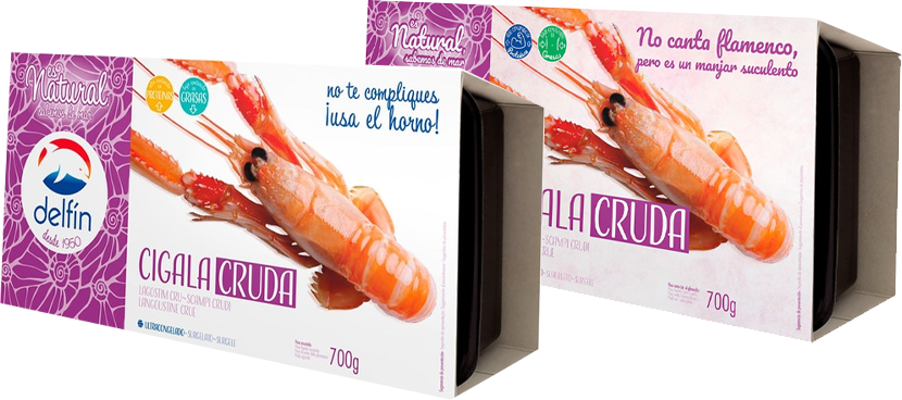 DELFIN cigalas crudas estuche 700 g