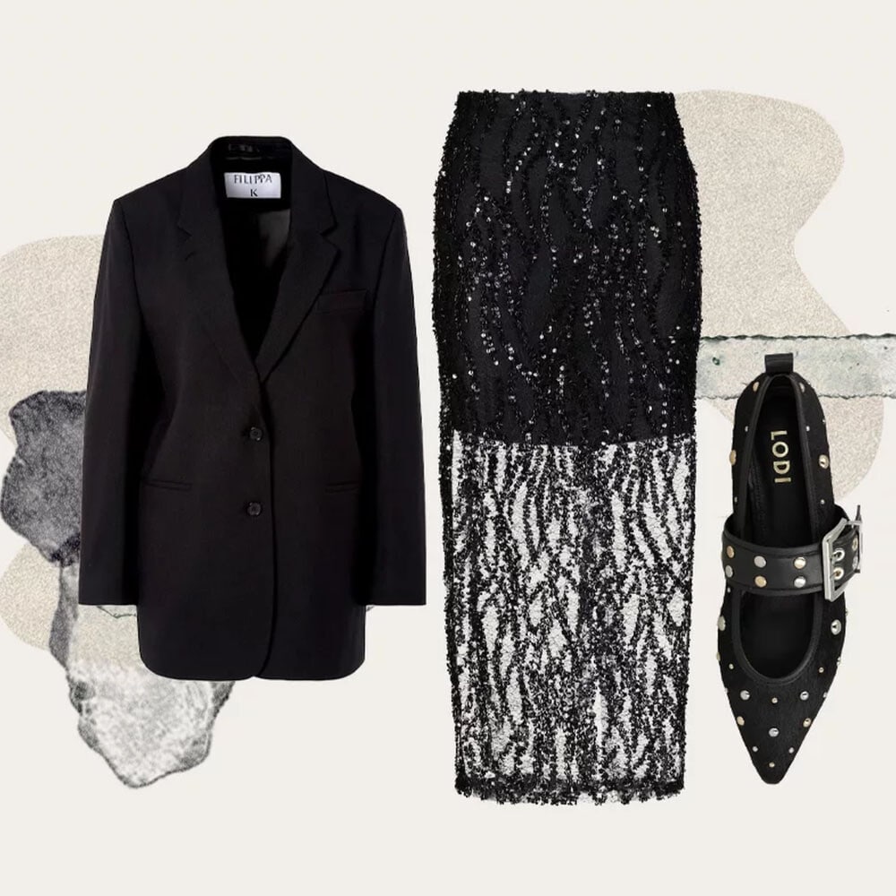 Outfits con falda de lentejuelas para brillar