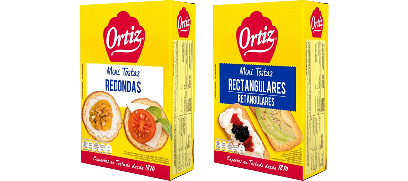 ORTIZ Tostadas distintos formatos y variedades