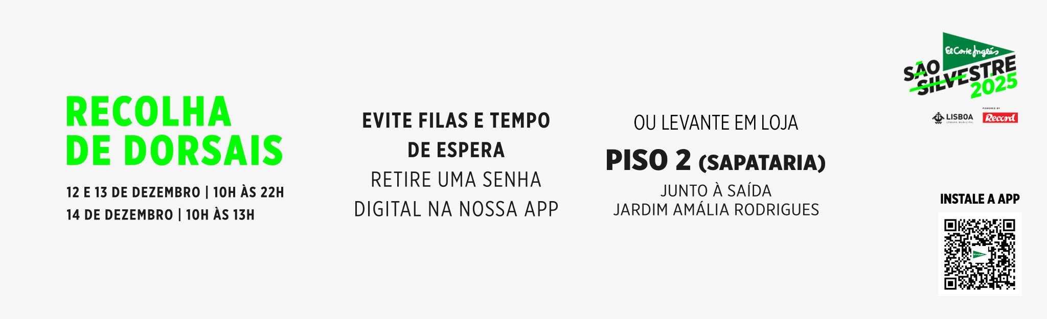 Recolha de Dorsais Corrida São Silvestre El Corte Inglés