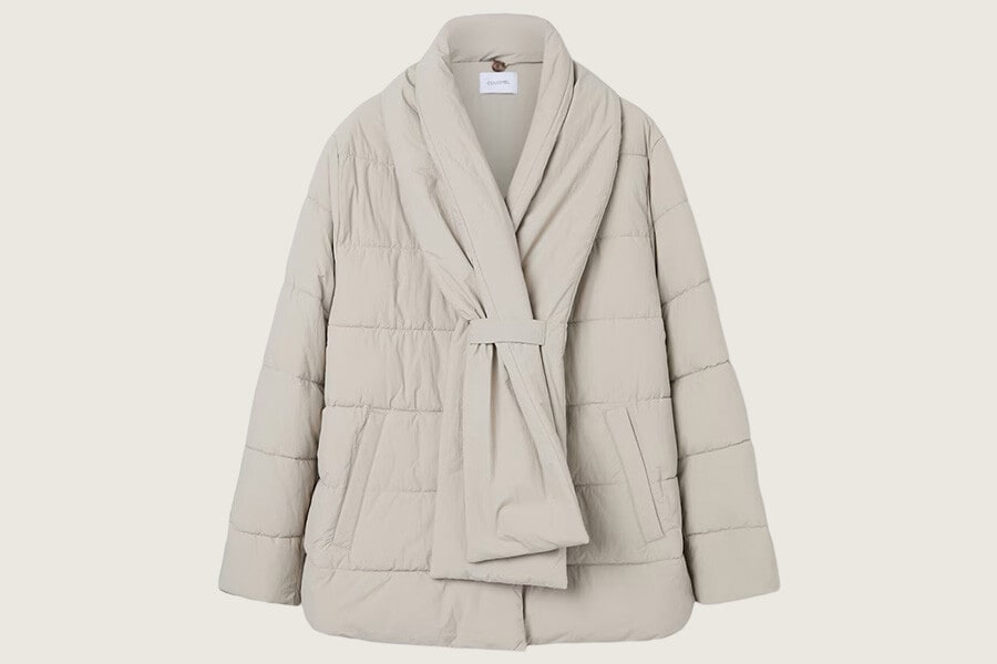 Parka Acolchoada com Cachecol