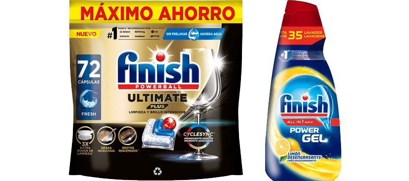 FINISH Detergentes y aditivos para lavavajillas