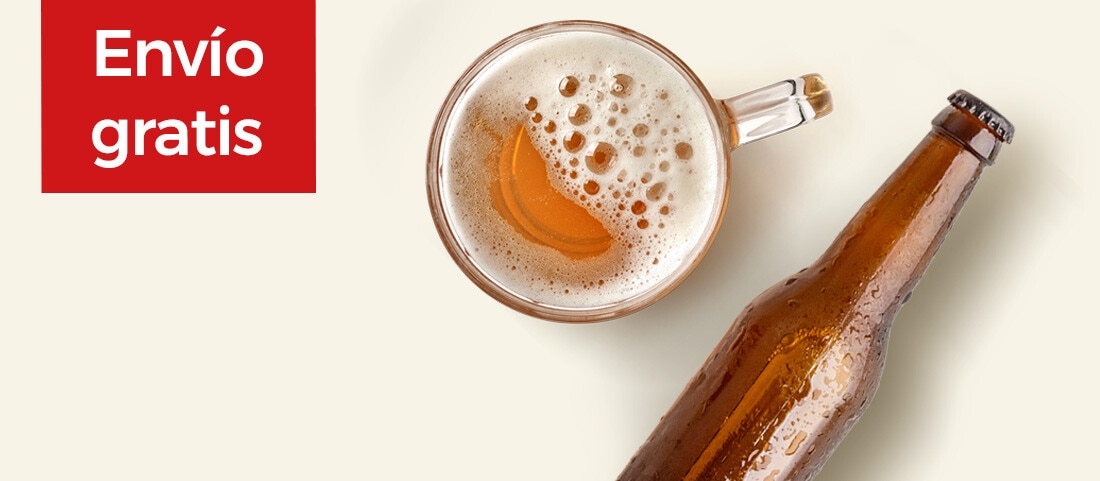 "Envío gratis por compra superior de 25€ en todas* las cervezas. Exclusivo online *Excepto cervezas del Clubd el Gourmet y de Nutrición y Bienestar"