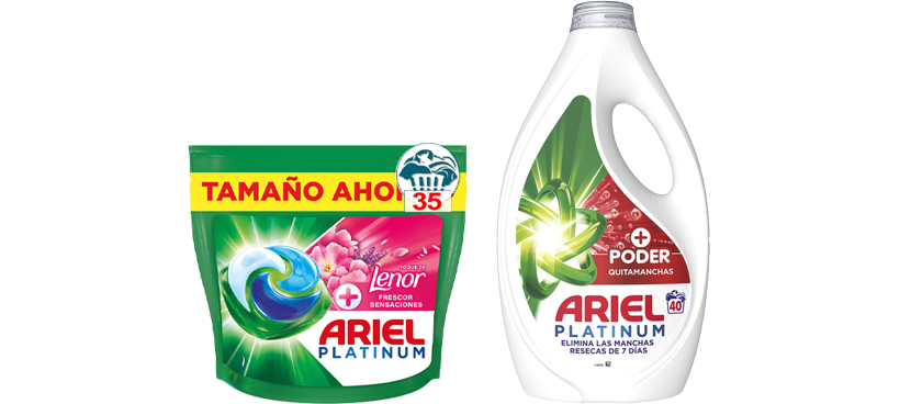 ARIEL Detergentes distintas variedades y formatos