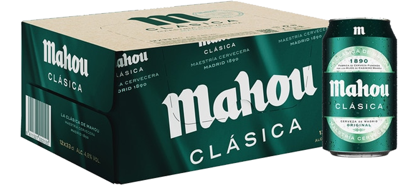 MAHOU Cerveza rubia original pack 12x33 cl