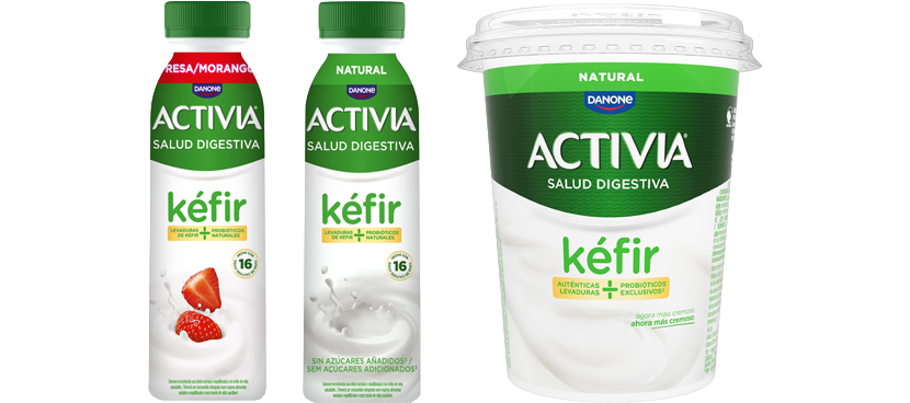 ACTIVIA Kéfir distintas variedades y formatos