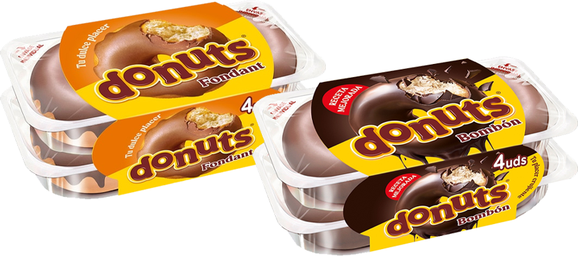 DONUTS Berlinas distintas variedades, pack 4