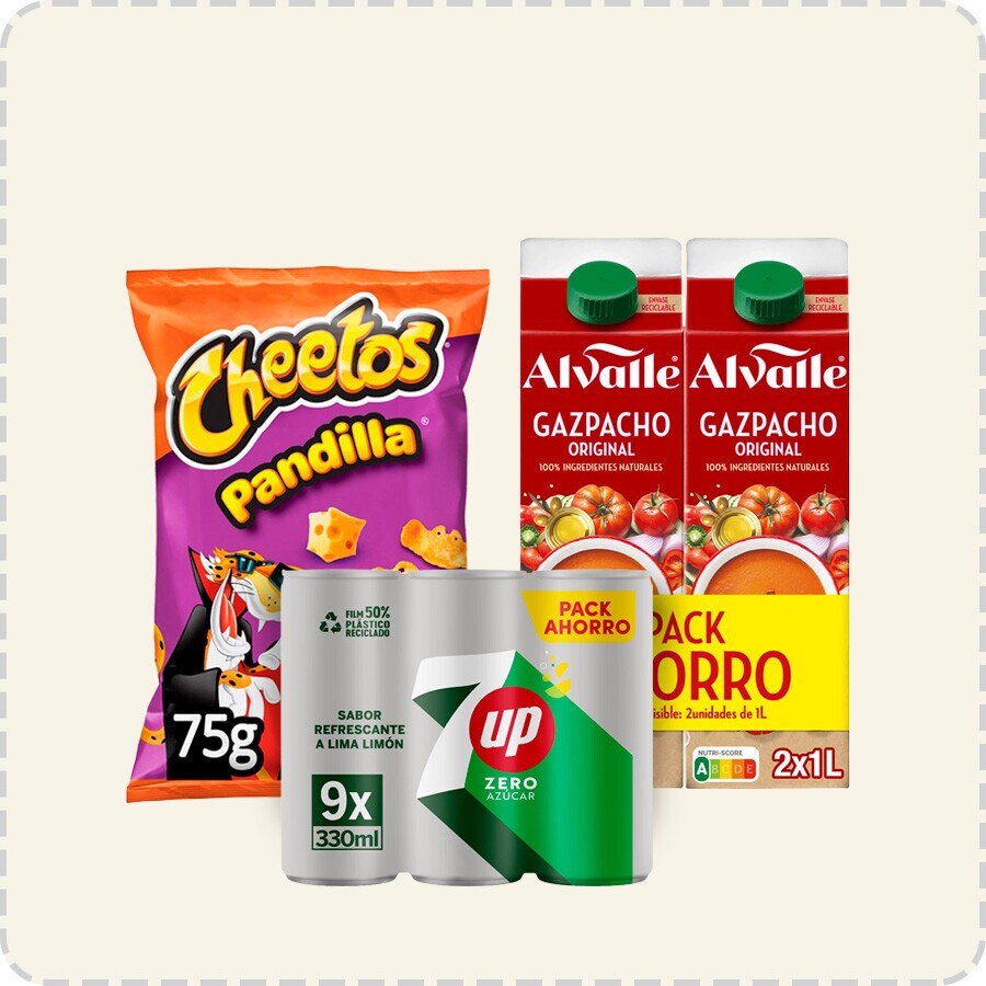 5€ de descuento por compra superior a 15€ en selección de snacks, bebidas y Alvalle. Introduce cupón PEPSICODTO al finalizar tu pedido. Exclusivo Online.