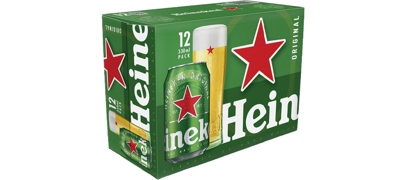 HEINEKEN Cerveza rubia Lager holandesa pack 12x33 cl