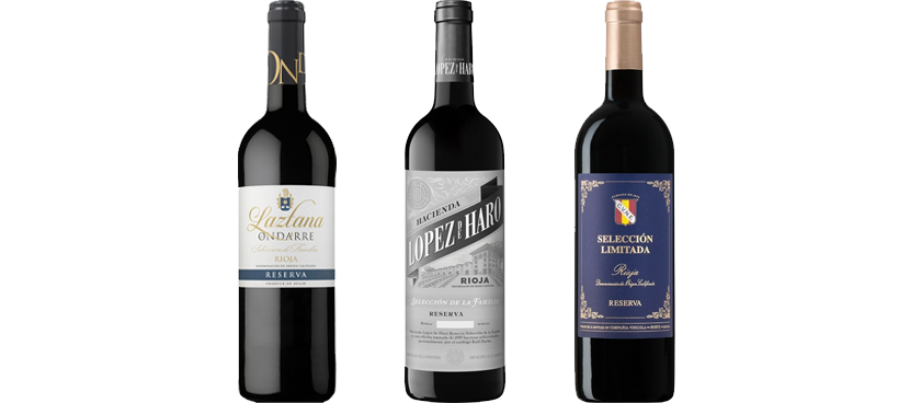 Selección vinos tintos DOCa Rioja crianza