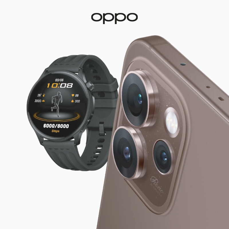 Compre um Oppo Reno 15 Pro e receba de oferta um Oppo Watch S
