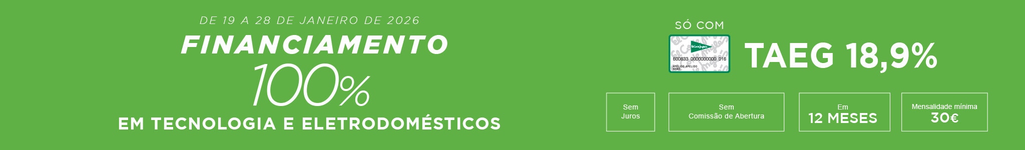 Financiamento 100% em Tecnologia e Eletrodomésticos