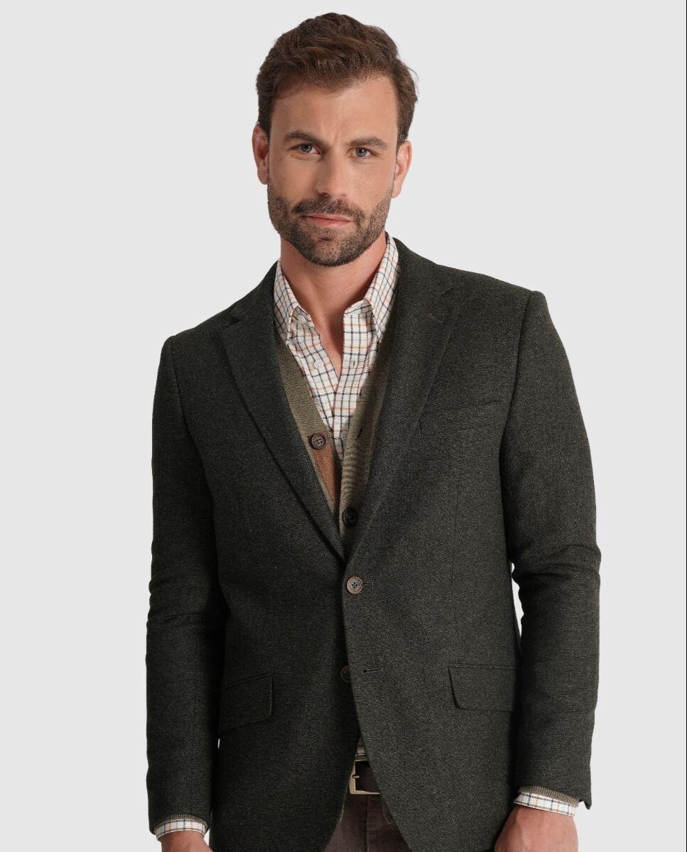 Imagem 0 de Blazer Regular com Bolsos Frontais e Fecho com Dois Botões