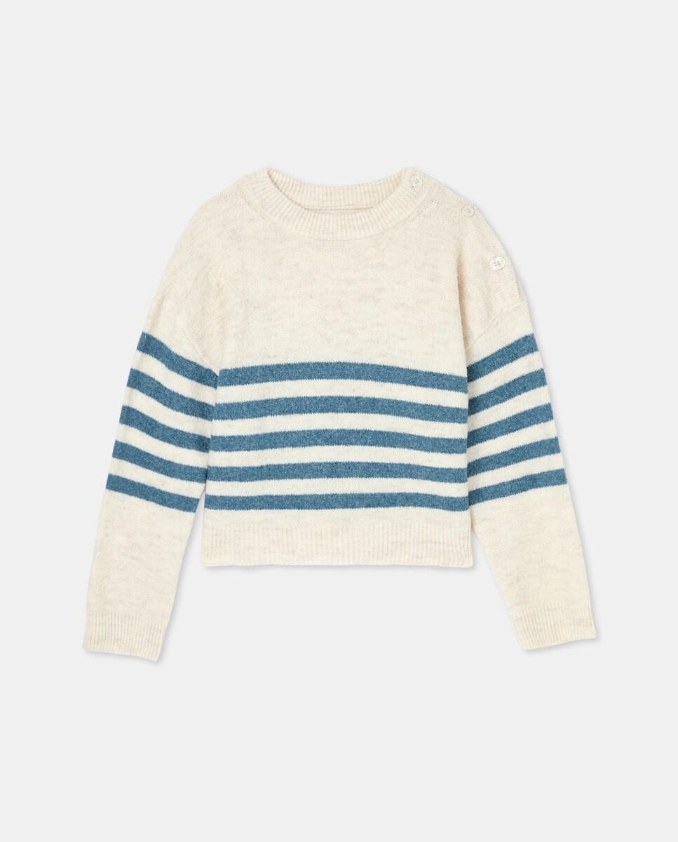 Imagem 0 de Camisola de Malha Básica às Riscas