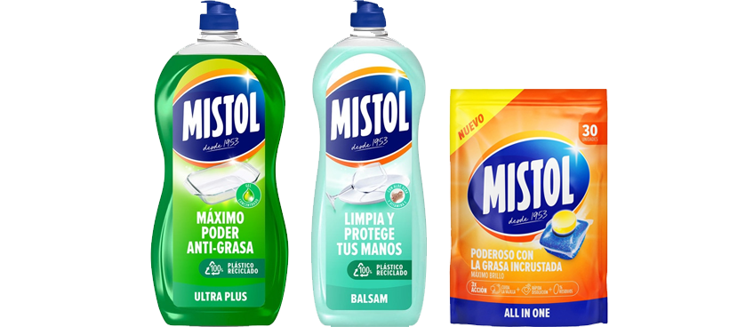 MISTOL Detergentes para tu vajilla distintas variedades y formatos