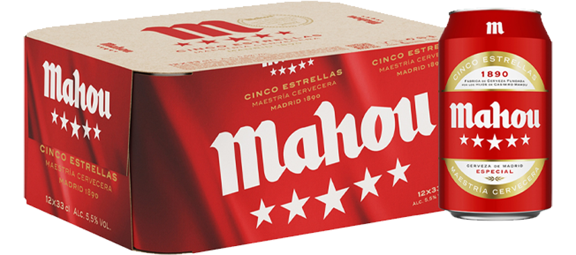MAHOU Cerveza rubia especial 12x33 cl