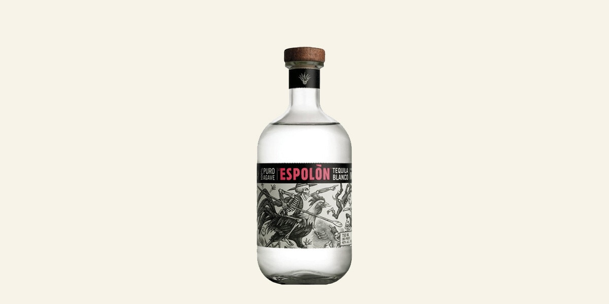tequila blanco 100% puro agave EL ESPOLON