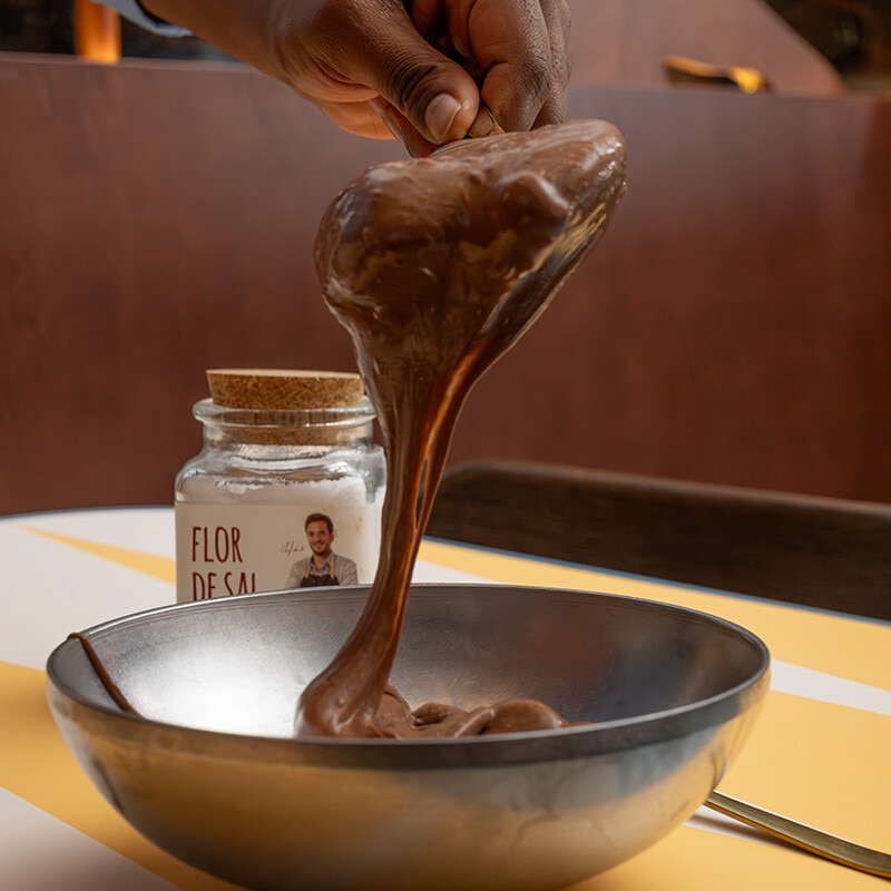 Mousse de Chocolate com Flor de Sal