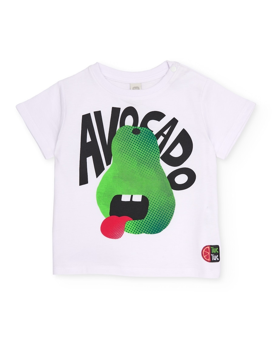 Imagem 0 de T-shirt Infantil de Malha com Design de Abacate