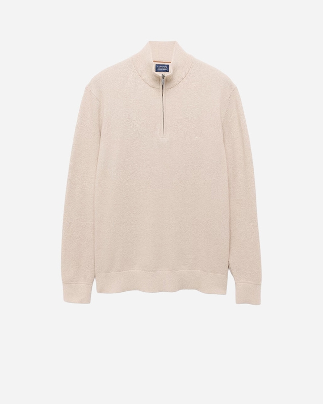 Camisola de Malha com Meio Fecho de Correr