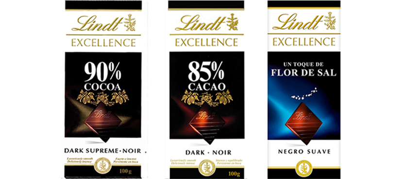 LINDT EXCELLENCE Tabletas de chocolate Lindt Excellence 100 g