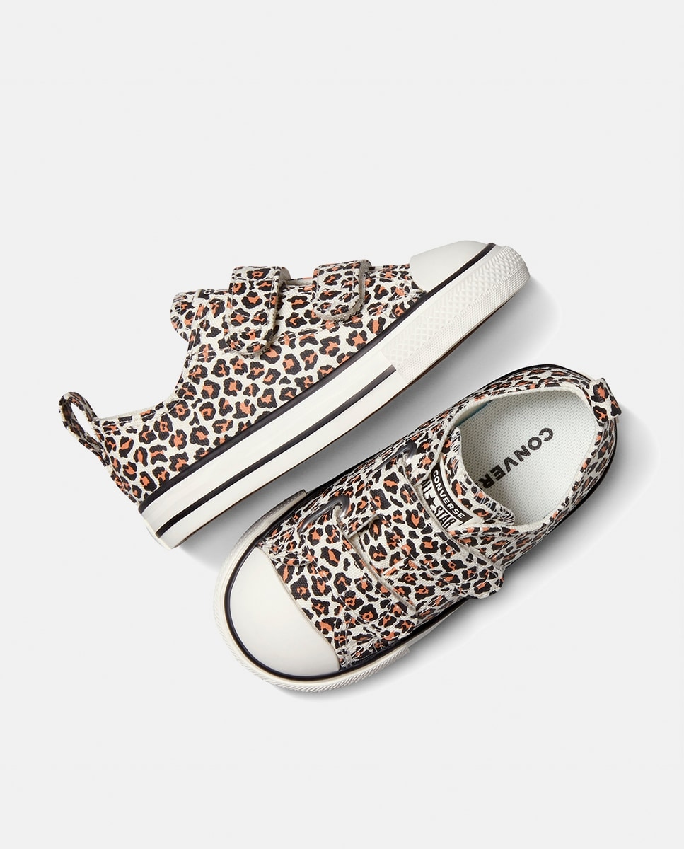 Imagem 0 de Sapatilhas Chuck Taylor All Star com Velcro e Animal Print - Camel/Preto