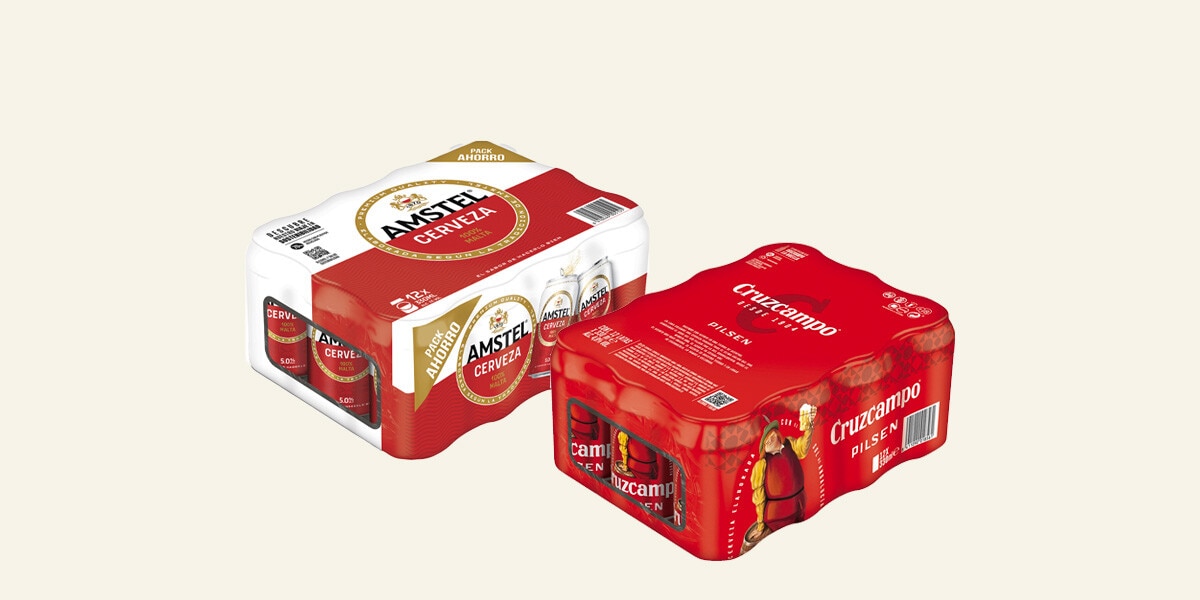cerveza rubia 12x33 cl AMSTEL/CRUZCAMPO