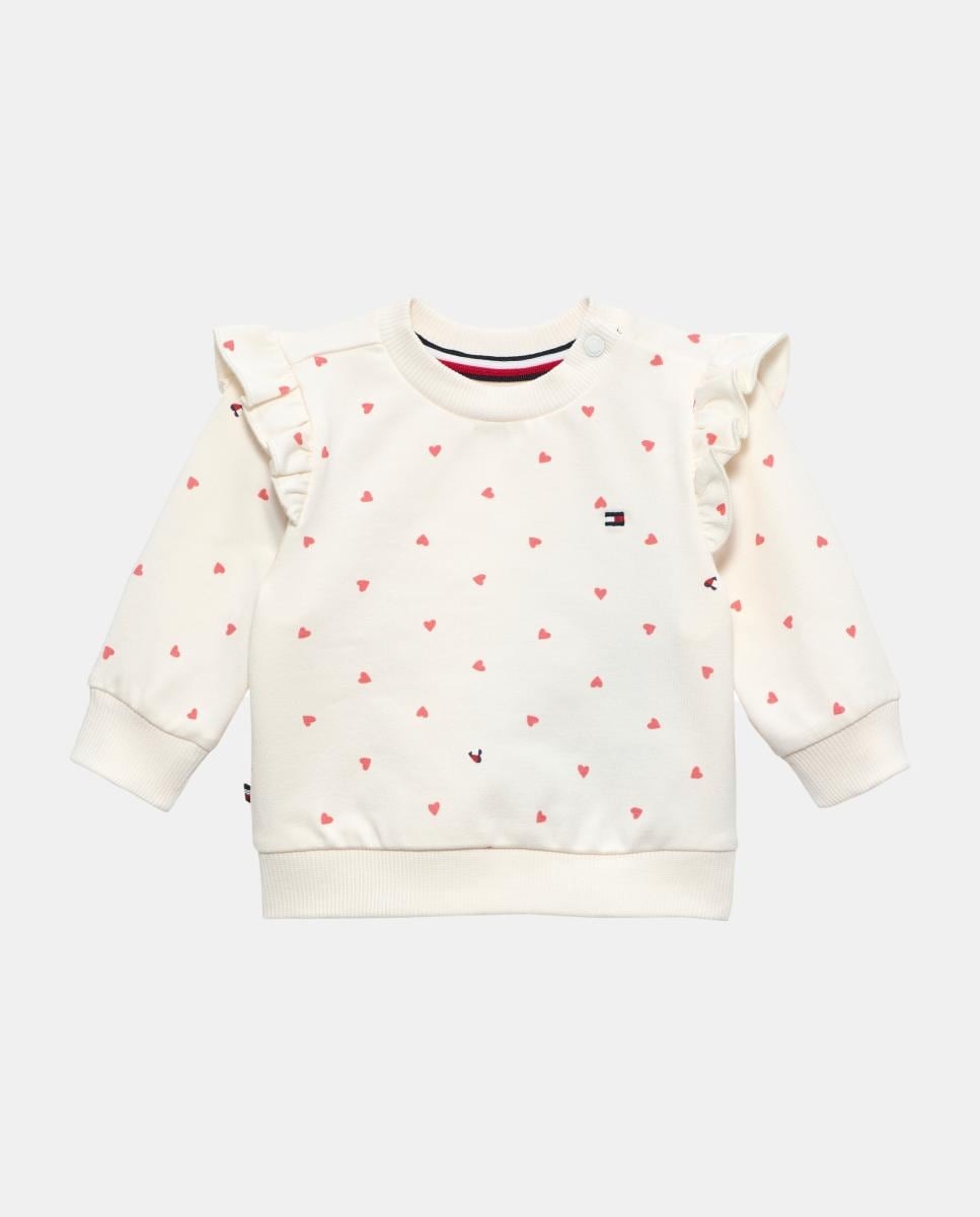 Imagem 0 de Sweatshirt de Bebé com Corações e Folhos