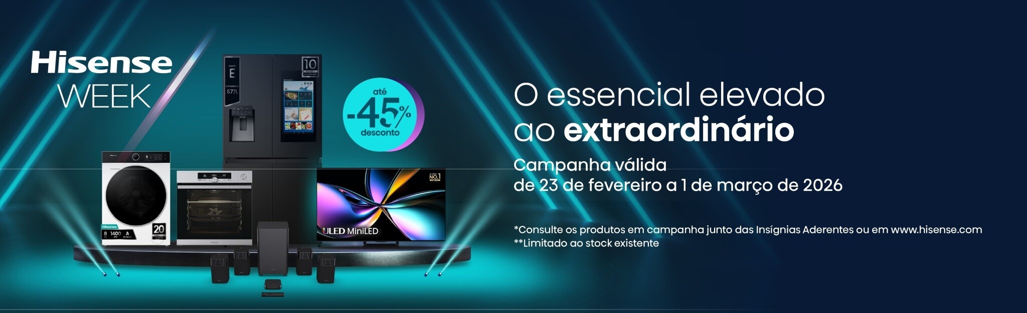 Hisense Week - Até -45% numa seleção de artigos