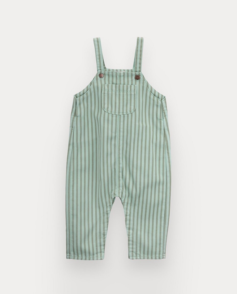 Imagem 0 de Jardineiras Guide de bebé menino em sarja de riscas