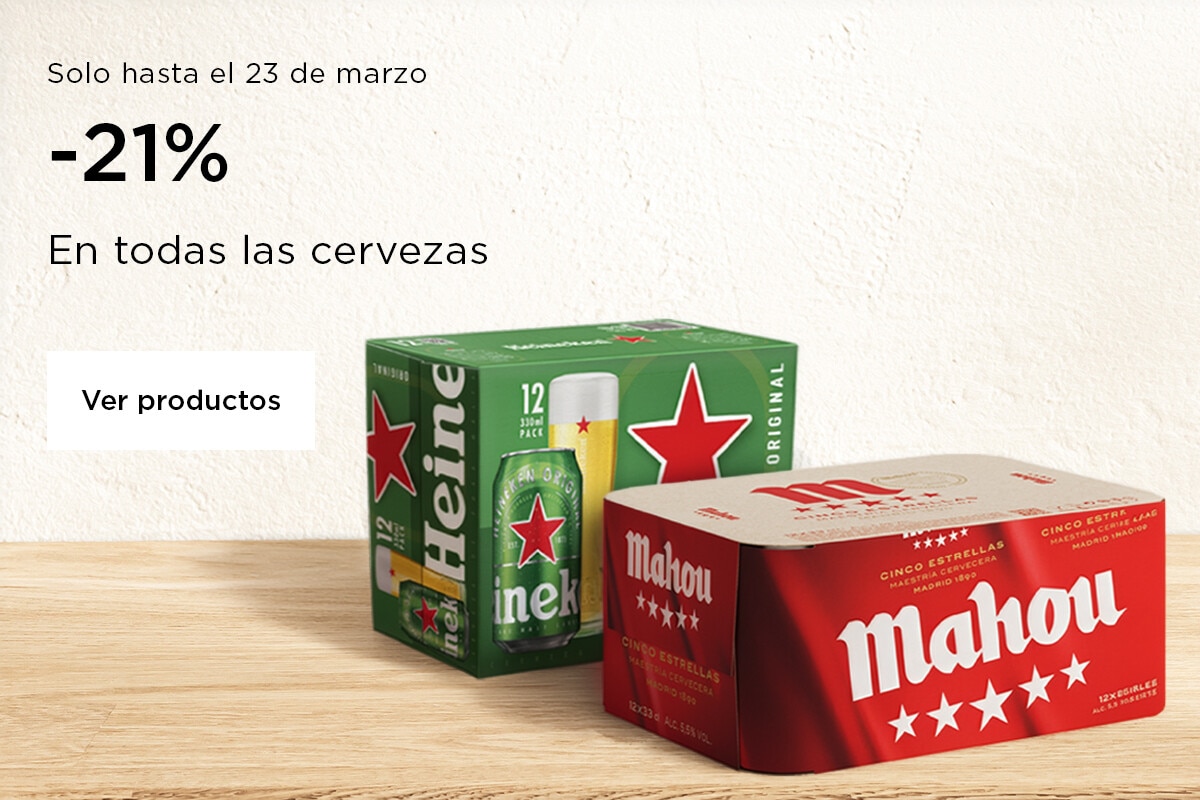 -21% en todas las cervezas