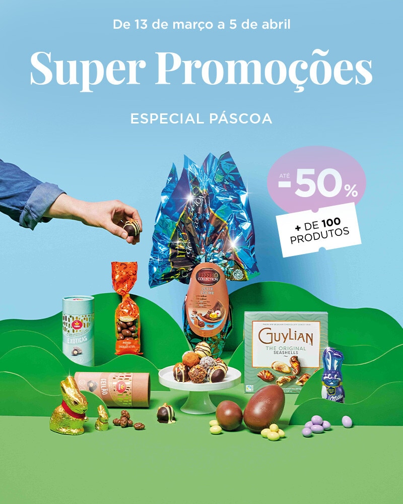Páscoa até -50% em + 100 produtos - 13 de março a 5 de abril
