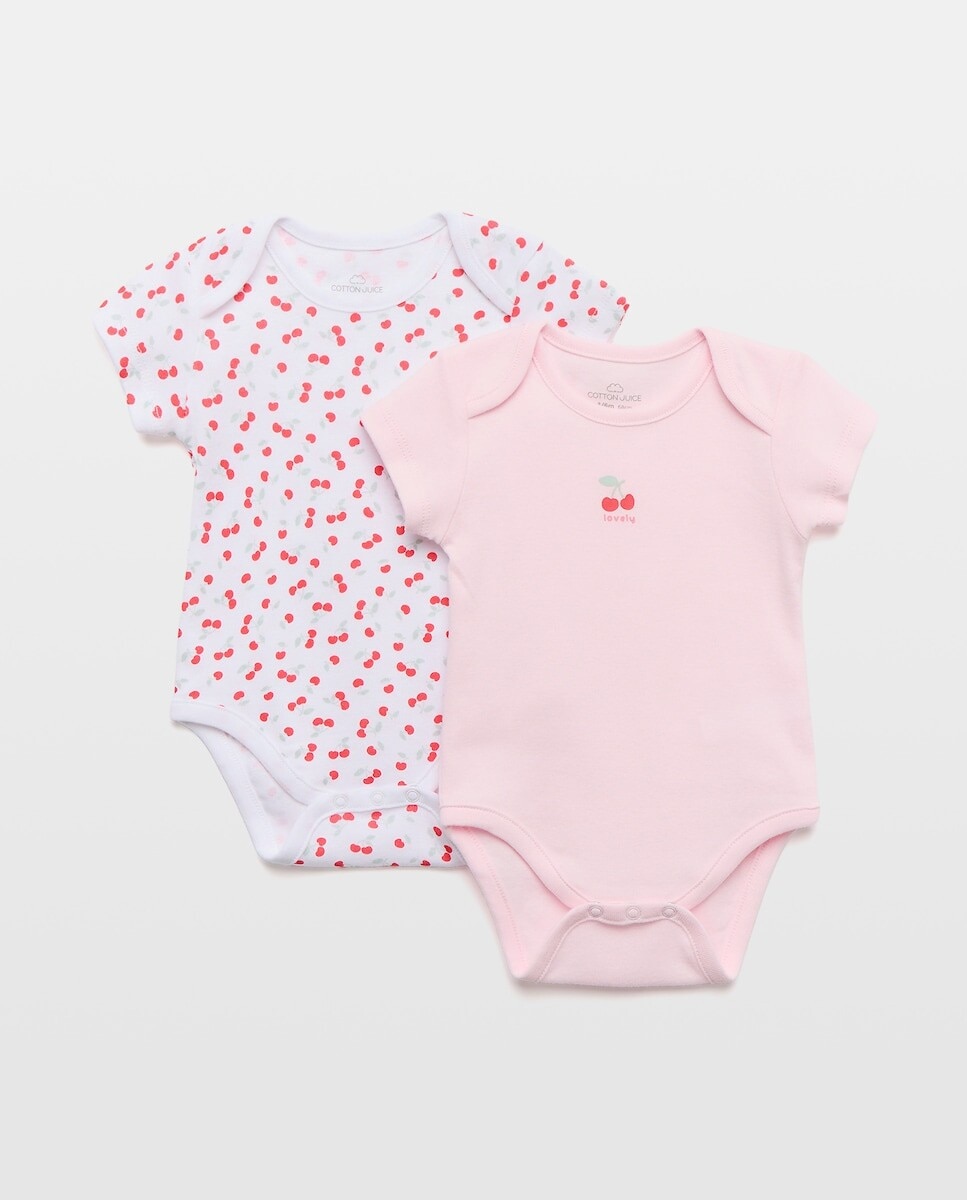 Imagem 0 de Pack de 2 Bodies de Bebé com Manga Curta e Estampado de Fantasia