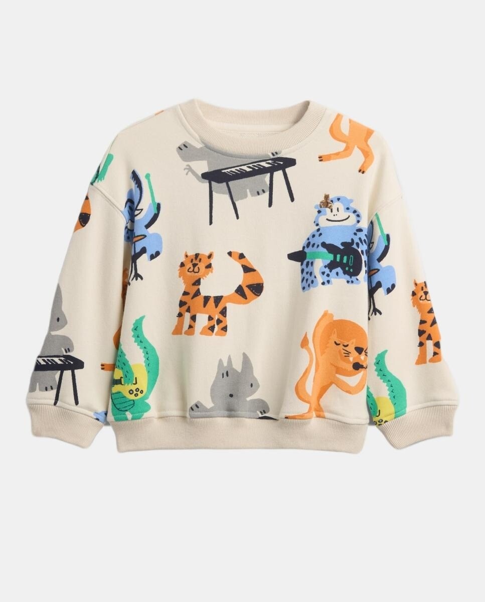 Imagem 0 de Sweatshirt de Felpa de Bebé com Estampado de Fantasia