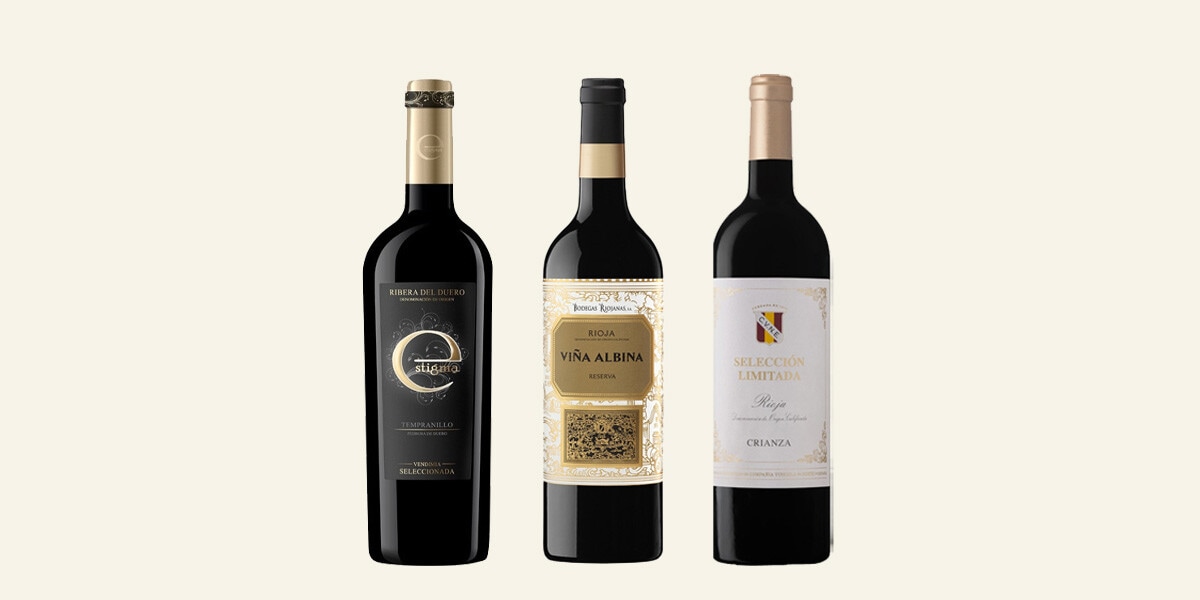 Vinos tintos Rioja y Ribera del Duero	