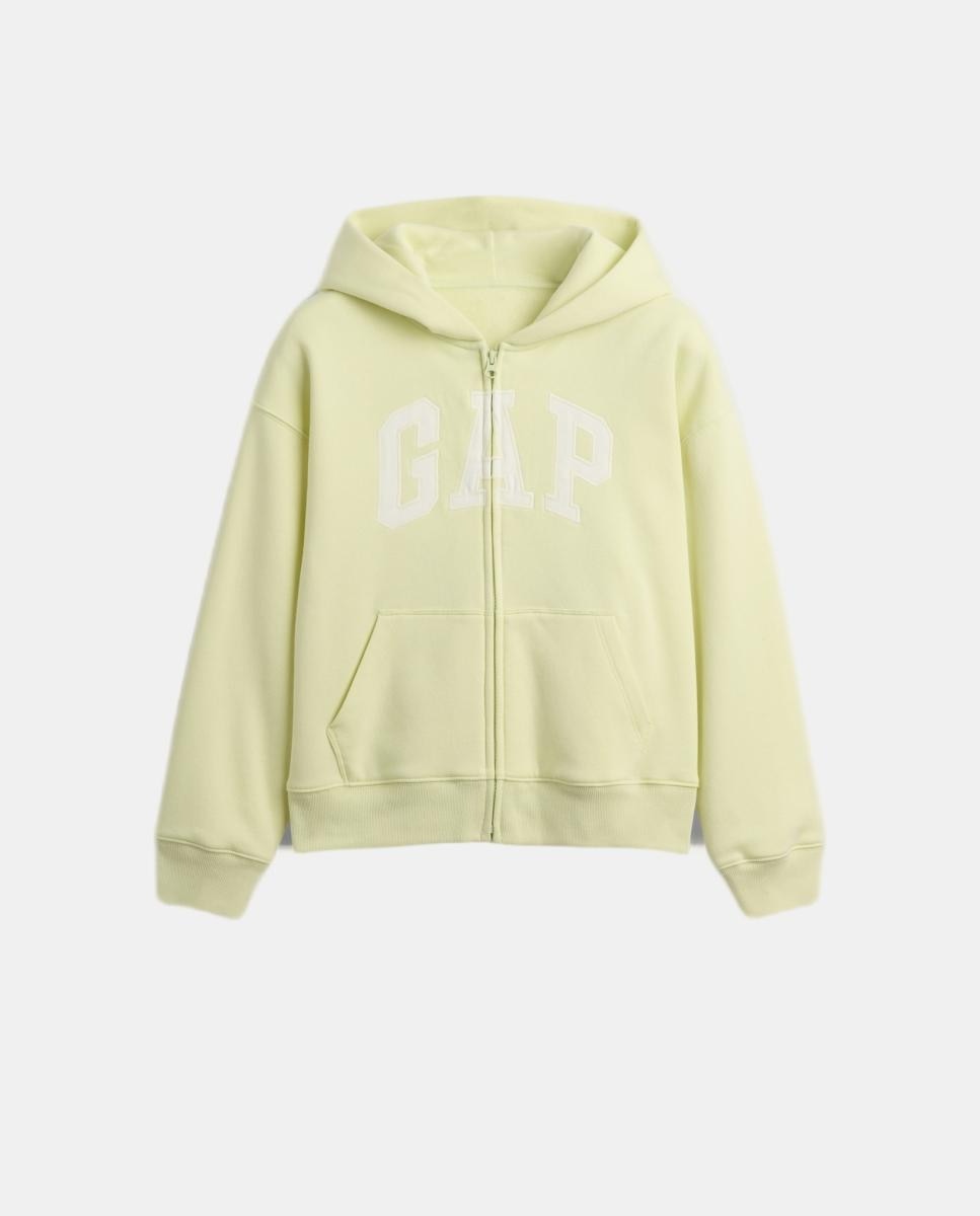 Imagem 0 de Sweatshirt de Felpa com Capuz e Fecho de Correr