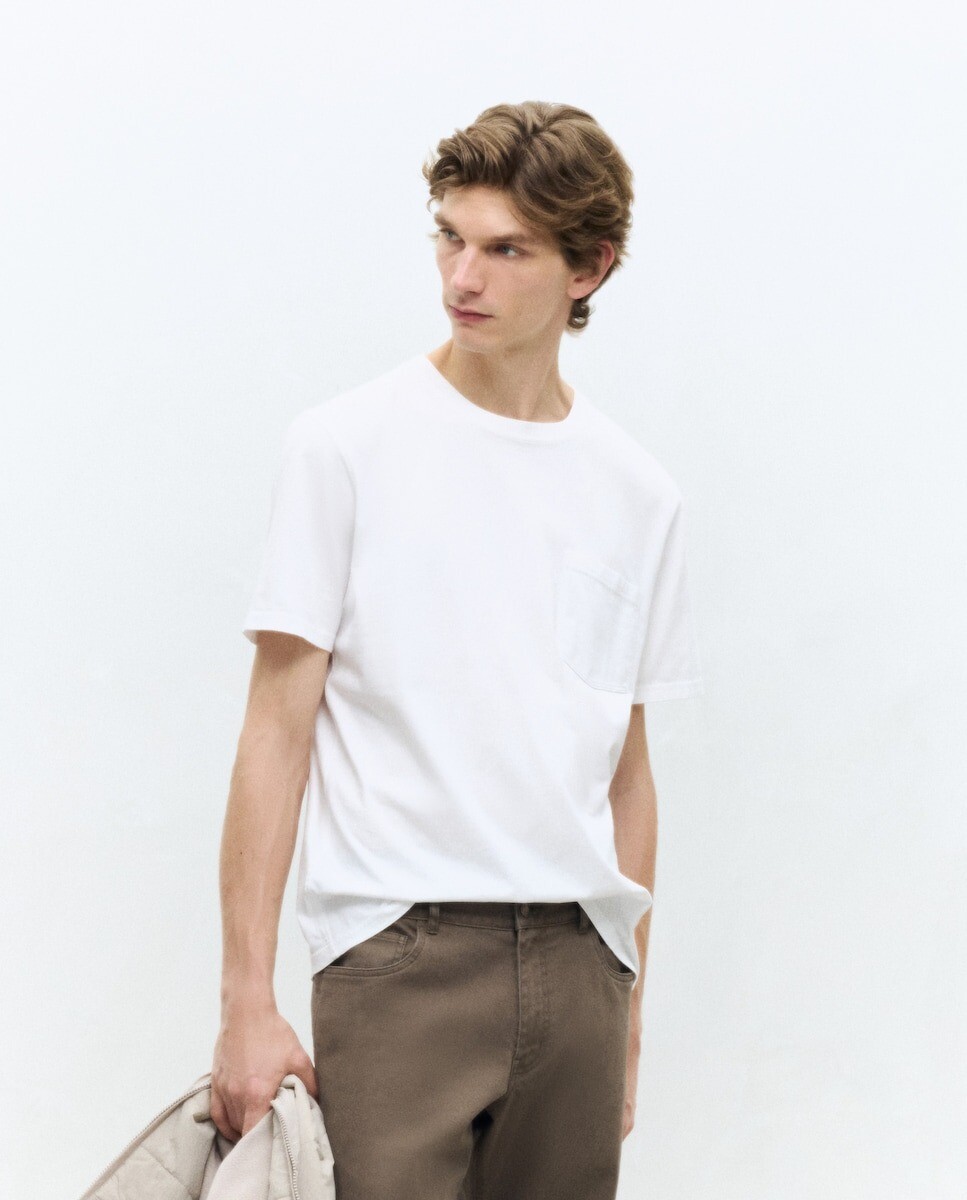 Imagem 0 de T-shirt de Manga Curta com Lavagem