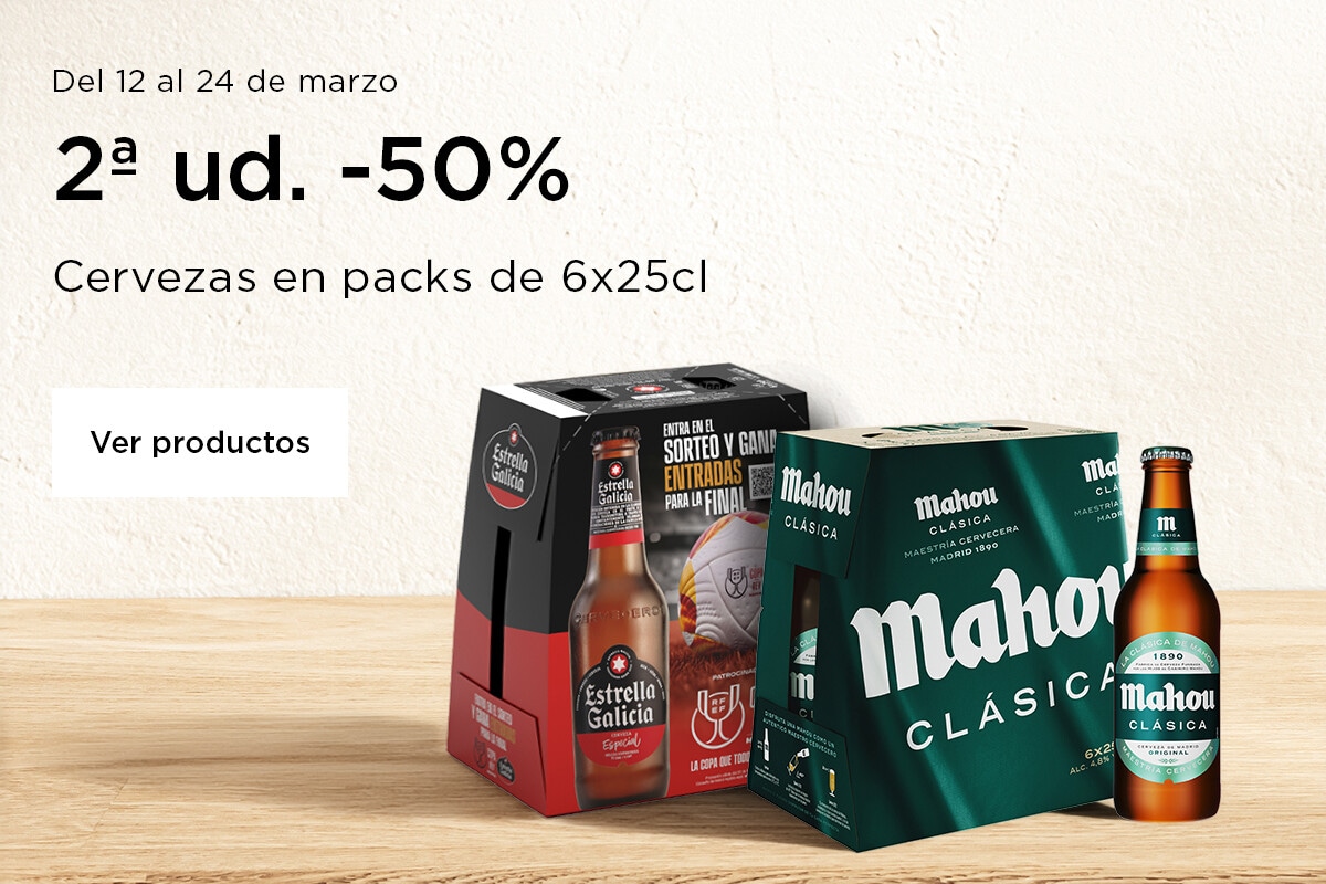 Cervezas en packs de 6x25cl