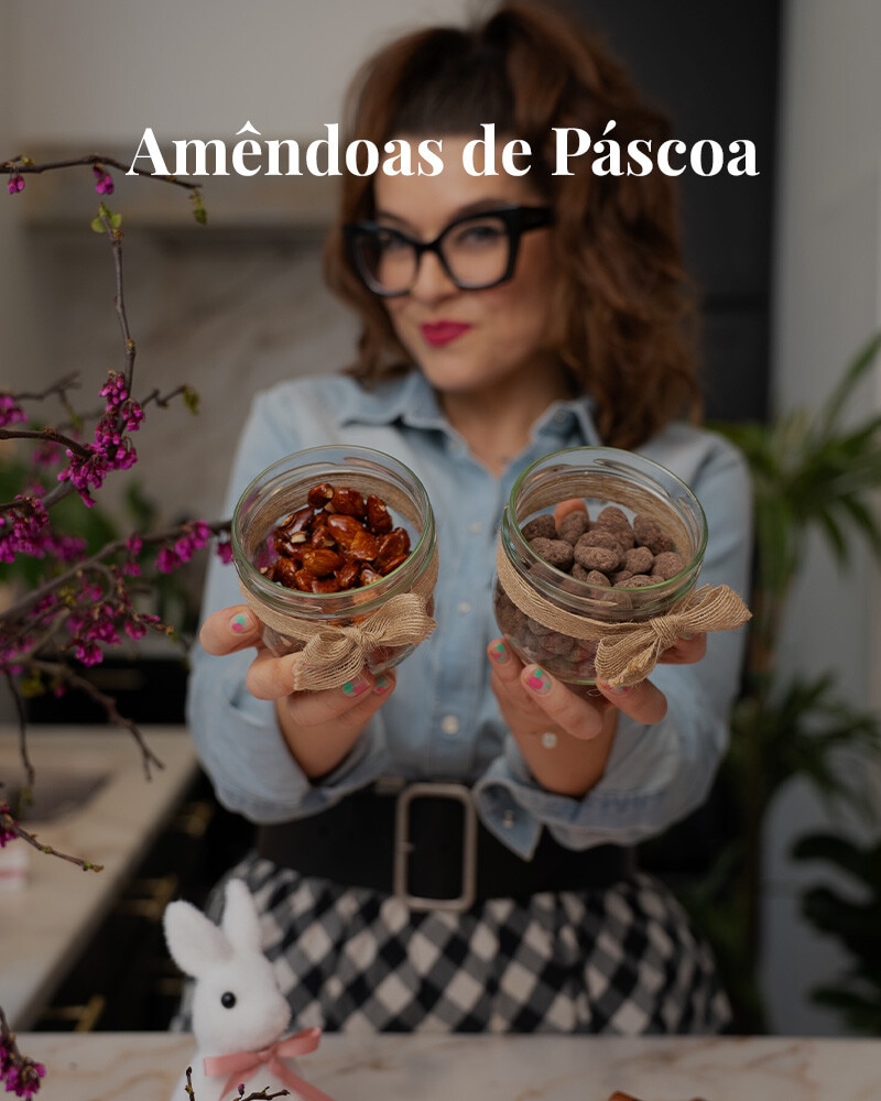 Amêndoas de Páscoa Caramelizadas e com Chocolate