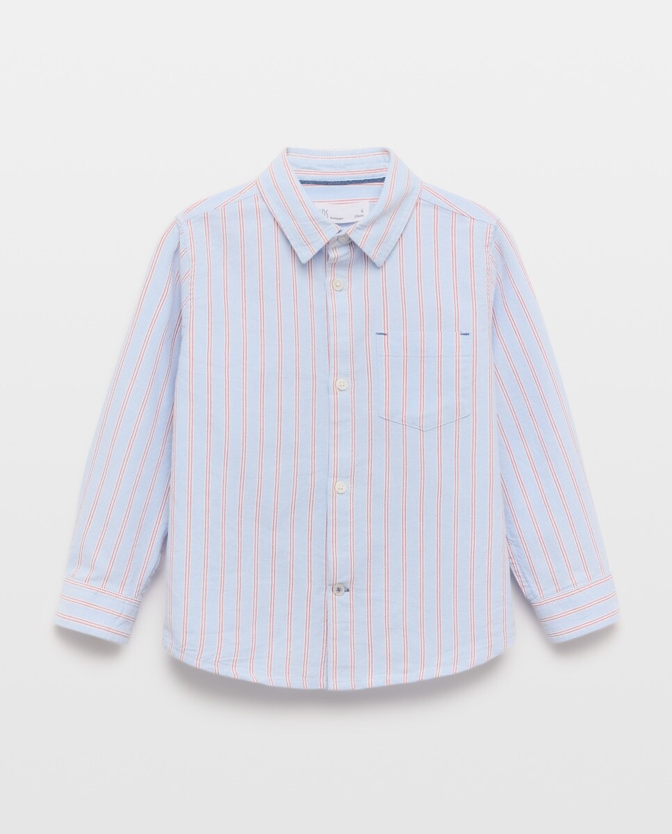 Imagem 0 de Camisa Oxford com Manga Comprida e Risca