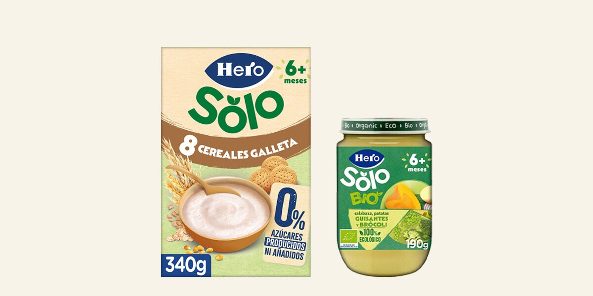 Tarritos, bolsitas y papillas Hero Solo